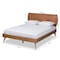 Baxton Studio Aimi Mid-Century Modern Walnut Brown Finished Wood Full Size Platform Bed 183-11113-9407-Zoro - alternate 4